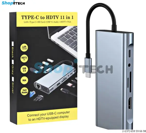 Adaptateur Type C 11 en 1 Carton.webp