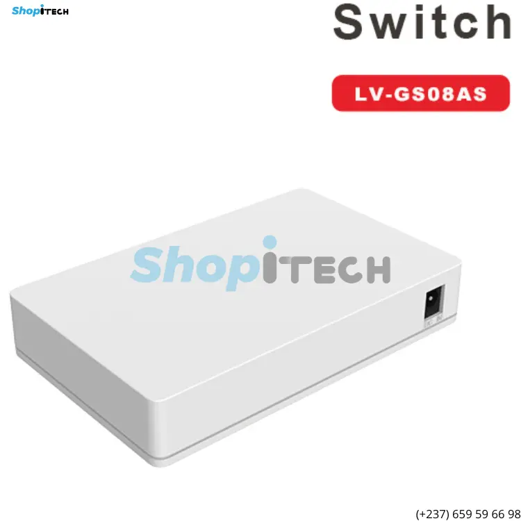 Switch PIX-LINK 8-port 10100100Mbps LV-GS08 arriere.webp