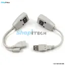 Adaptateur de connecteur de câble d'extension USB sur RJ45, extension USB RJ45 (gris)