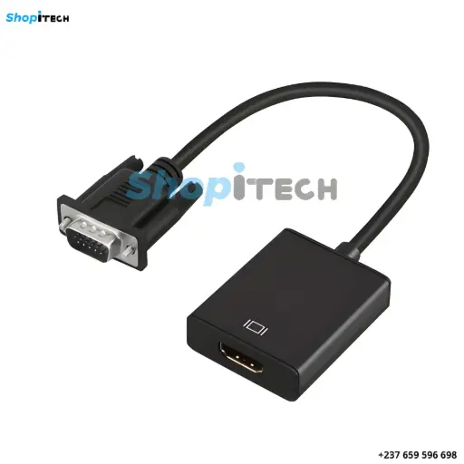 [Adaptateur VGA pour HDMI Sans Audio] Adaptateur VGA pour HDMI