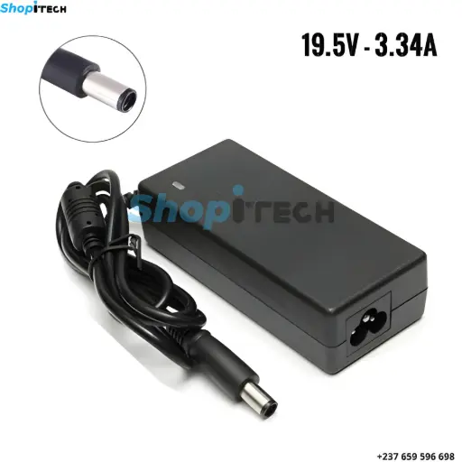 Chargeur adaptable pour PC DELL 19.5V 3.34A